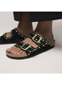 Birkenstock Arizona Rivet Suede Leather Regular Fit Donne - Sandali Birkenstock - Nero - 1030346-4.5