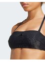 adidas Performance - Iconisea - Top bikini a fascia nero a coste imbottito