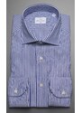 CAMICIA RIGA LARGA BRANCACCIO IN PURO COTONE NO STIRO - CELESTE, Colore Blu
