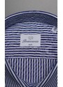 CAMICIA RIGA LARGA BRANCACCIO IN PURO COTONE NO STIRO - CELESTE, Colore Blu