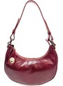 Borsa piccola in vera pelle, modello LUANA, colore ROSSO, CHIAROSCURO, Made in Italy