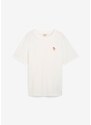 bonprix T-shirt con stampa dietro loose fit, Bianco, 100% cotone