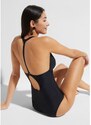 bonprix Costume intero con scollatura profonda a V, Nero