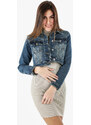 Solada Giacca In Jeans Cropped Da Donna - Taglia L