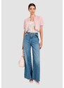 TWINSET Jeans Twinset wide leg a vita alta