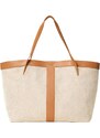 TWINSET Borsa shopper in canvas e pelle