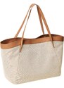 TWINSET Borsa shopper in canvas e pelle