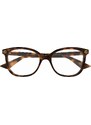 Gucci Donna Gucci GG1816O 006 Montature da vista Acetato Havana Trasparente Squadrata