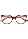 Gucci Donna Gucci GG1816O 004 Montature da vista Acetato Havana Trasparente Squadrata