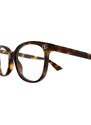 Gucci Donna Gucci GG1816O 006 Montature da vista Acetato Havana Trasparente Squadrata